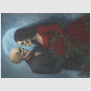 Bis dass der Tod das Weihnachts-Brautpaar Decoupag Seidenpapier
