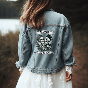 Bis dass der Tod uns scheidet: Braut und Bräutigam Jeansjacke
