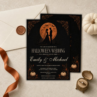 Bis dass der Tod uns scheidet Gothic Halloween-Hoc Einladung