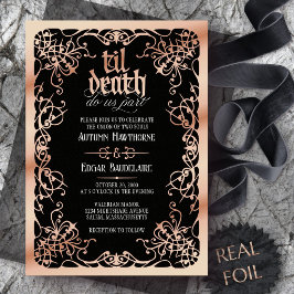 Bis dass der Tod uns scheidet - Gothic Hochzeit Folieneinladung