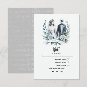 "Bis dass der Tod uns scheidet" Gothic Hochzeit RSVP Karte