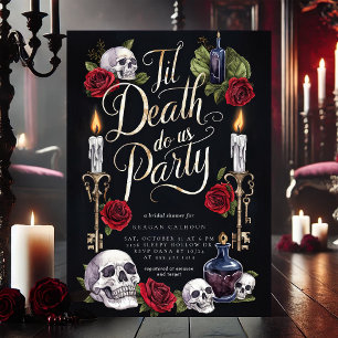 Bis dass der Tod uns scheidet Halloween Brautparty Einladung