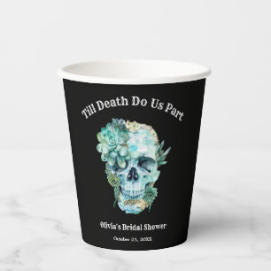 Bis dass der Tod uns scheidet Halloween Brautparty Pappbecher