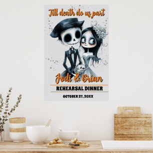 Bis dass der Tod uns scheidet Halloween Hochzeitse Poster