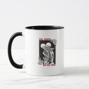 Bis dass der Tod uns scheidet Hochzeits-Skelett-Pa Tasse