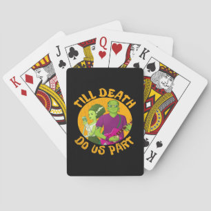 Bis dass der Tod uns scheidet! Lustiges Halloween- Spielkarten