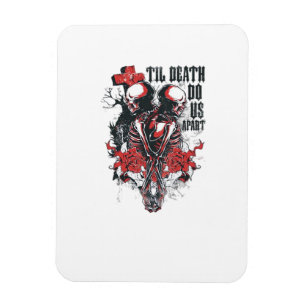 Bis dass der Tod uns scheidet – Minimalistische Sk Magnet