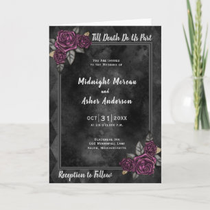 Bis dass der Tod uns scheidet Rosen Hochzeitseinla Karte