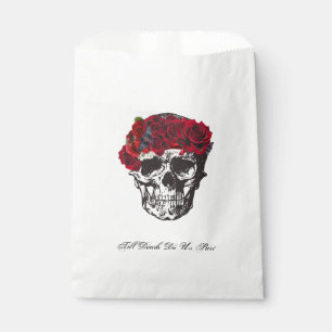 Bis dass der Tod uns scheidet rote Rosen-Hochzeits Geschenktütchen