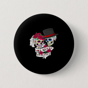 Bis dass der Tod uns scheidet Schädel Button