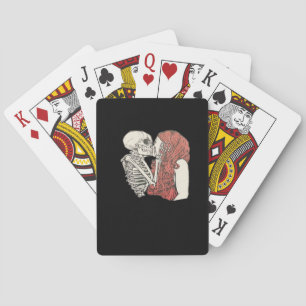 Bis dass der Tod uns scheidet Skelett Art Klassike Spielkarten