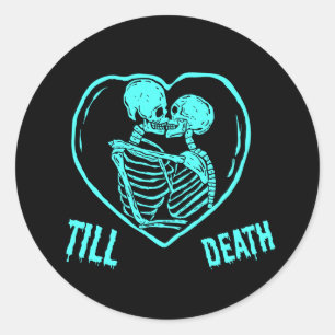 Bis Deah Emo Goth Vlanetine's Day Runder Aufkleber
