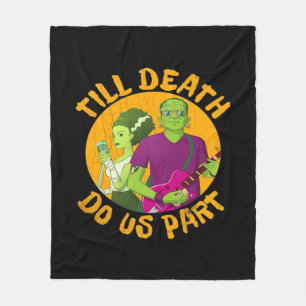 Bis der Tod macht uns Teil! Witziges Halloween-Des Fleecedecke