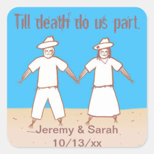 Bis der Tod, teilen wir Scarecrow Wedding Stickers