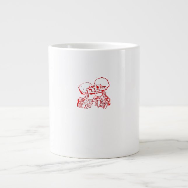 Bis der Tod uns beiseite lässt (rot transparent) Jumbo-Tasse (Vorderseite)
