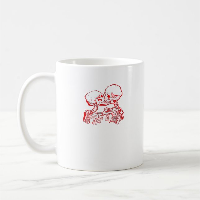 Bis der Tod uns beiseite lässt (rot transparent) Kaffeetasse (Links)