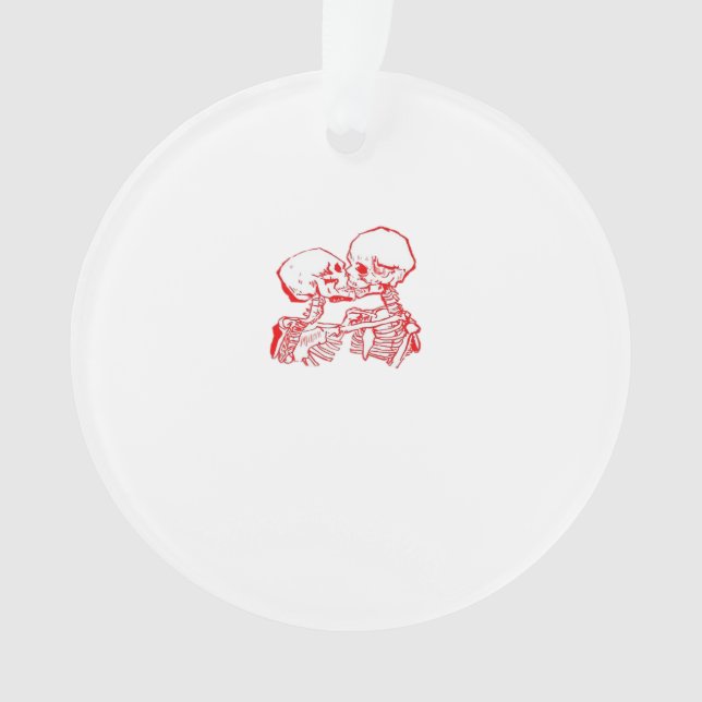 Bis der Tod uns beiseite lässt (rot transparent) Ornament (Vorderseite)