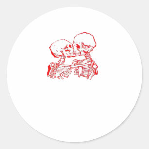 Bis der Tod uns beiseite lässt (rot transparent) Runder Aufkleber