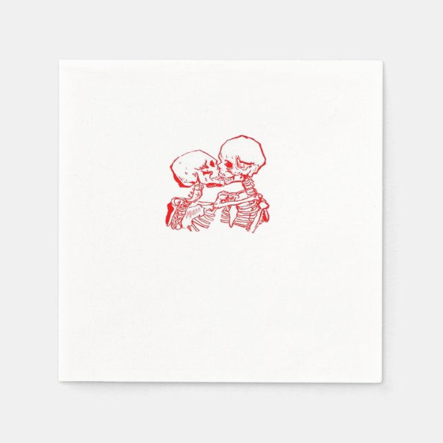Bis der Tod uns beiseite lässt (rot transparent) Serviette (Vorderseite)