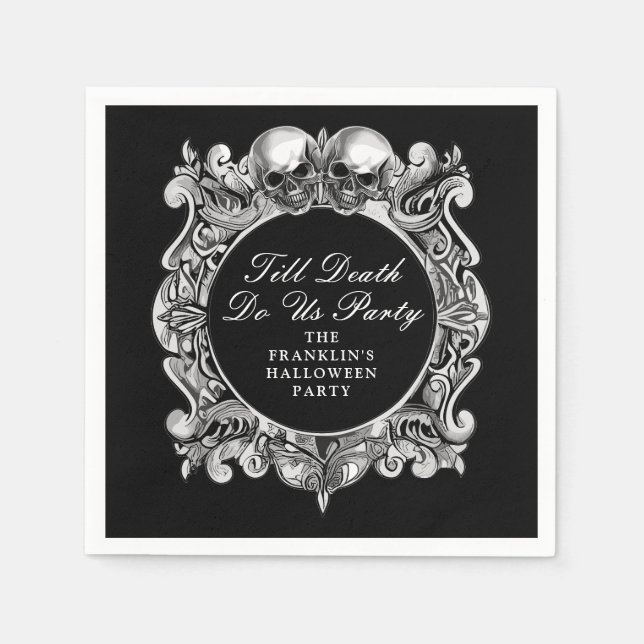 Bis der Tod uns Halloween-Party macht Serviette (Vorderseite)