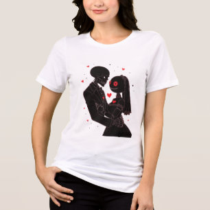 Bis der Tod uns scheidet Gothic Skelett Paar Des Tri-Blend Shirt