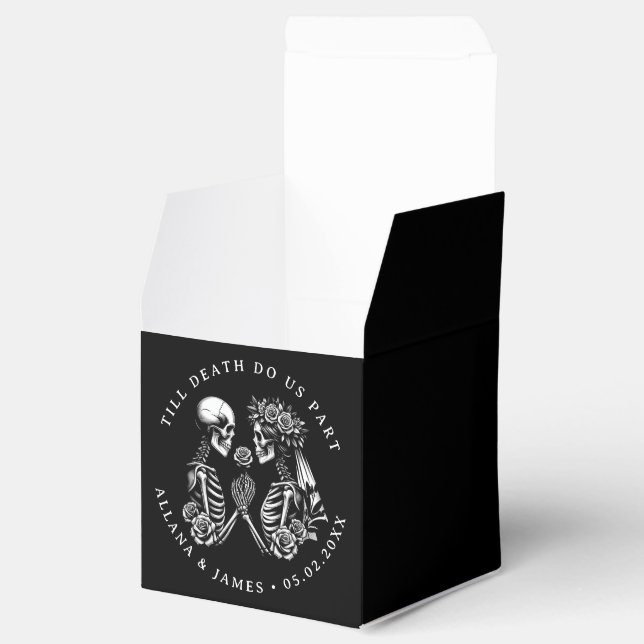 Bis der Tod uns Teil der gotischen Hochzeit Geschenkschachtel (Geöffnet)