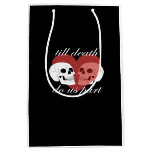Bis der Tod uns Teil Schädel Zitat klassisch Mittlere Geschenktüte
