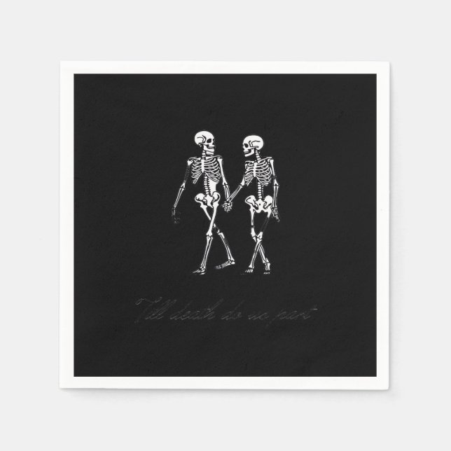 Bis der Tod uns zum klassischen Design des Grabmal Serviette (Vorderseite)