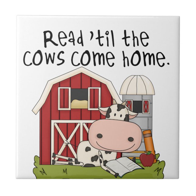 Bis die Kühe kommen Zuhause Fliese (Vorderseite)