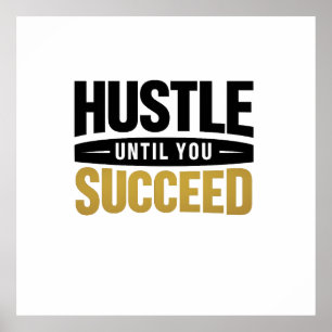 Bis du Erfolg hast – Minimales Gold-Motivationsdes Poster