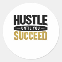 Bis du Erfolg hast – Minimales Gold-Motivationsdes Runder Aufkleber