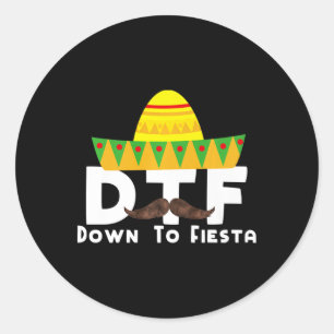 Bis Fiesta - Cinco de Mayo Kostüm Party Outfi Runder Aufkleber
