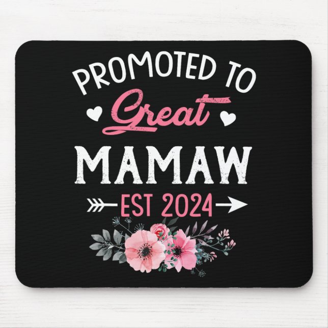 bis Great Mamaw Est 2024 Blume Mousepad (Vorne)