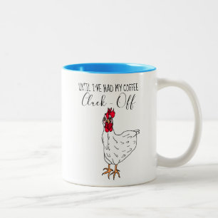 Bis ich meinen Kaffee gehabt habe, klatschen Sie a Zweifarbige Tasse