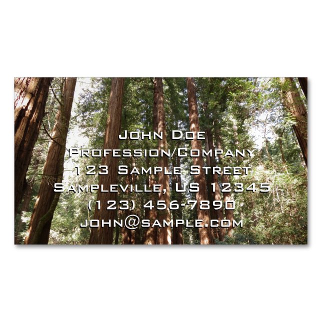 Bis Redwoods II im Muir Woods National Monument Magnetische Visitenkarte (Vorderseite)