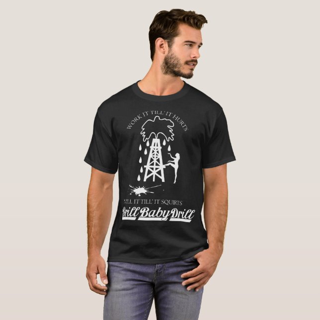 Bis Schmerzs-Bohrgerät Babyöl-Anlage-Raubein T-Shirt (Vorne ganz)