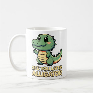 Bis später Alligator! Niedliche Wave Reptile Puppe Kaffeetasse