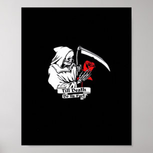 Bis Tod macht uns Teil - grimmige Sensenmann-Liebe Poster