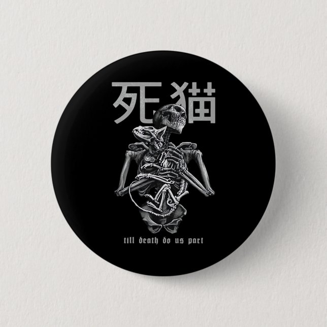 Bis Tod macht uns Teil - Retro Romance Parody Button (Vorderseite)