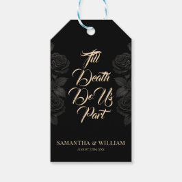 Bis Tod tun uns Teil Schwarze Rose Hochzeit Geschenkanhänger