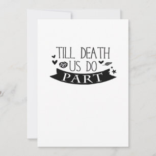Bis Tod tun wir Teil Hochzeit Vows Classic Feiertagskarte