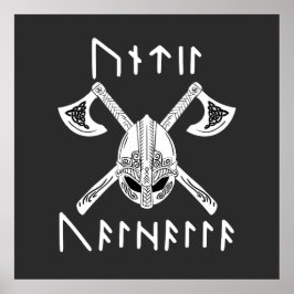 Bis Valhalla in Norse Rune Poster