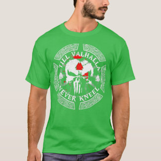 Bis Valhalla Never Kneel Viking Version Designer T-Shirt