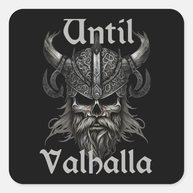 Bis Valhalla Quadratischer Aufkleber (Vorderseite)