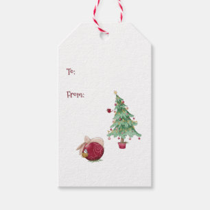 Bis Weihnachtsbaum lustig angepasst Geschenkanhänger
