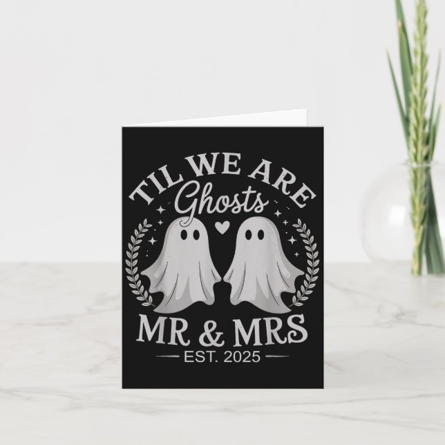 Bis wir Geister sind - Niedlich Mr. &amp; Mrs. Wed Karte (Vorderseite)