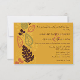 "Bis wir in die Liebe fallen"-3x5 Hochzeit im Herb Einladung