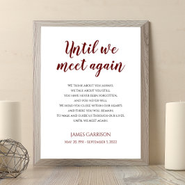 Bis wir wieder eine rote Feier des Lebensgedichts  Poster