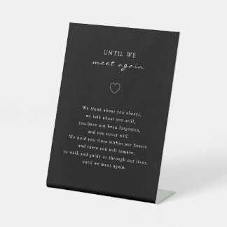Bis wir wieder Gedicht Wedding Memorial treffen Sockelschild