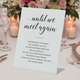 Bis wir wieder Hochzeit Gedicht Memorial unterzeic Sockelschild